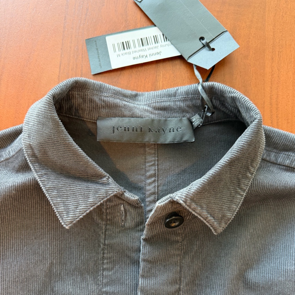 Jenni Kayne Corduroy Jacket Washed Black Size M New with Tags - Picture 6 of 7
